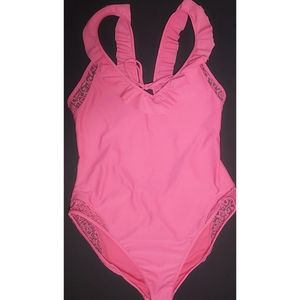 Pink Frilly One Piece Swimsuit
